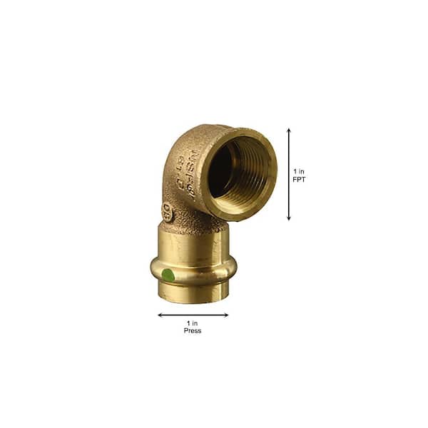 ProPress 1 in. Press x 1 in. FPT Zero-Lead Bronze 90° Elbow