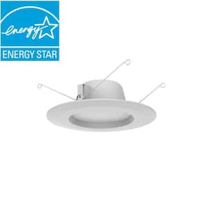 5/6 in. New Construction or Remodel White Dimmable Integrated LED Recessed Trim Bright White (4-Pack)