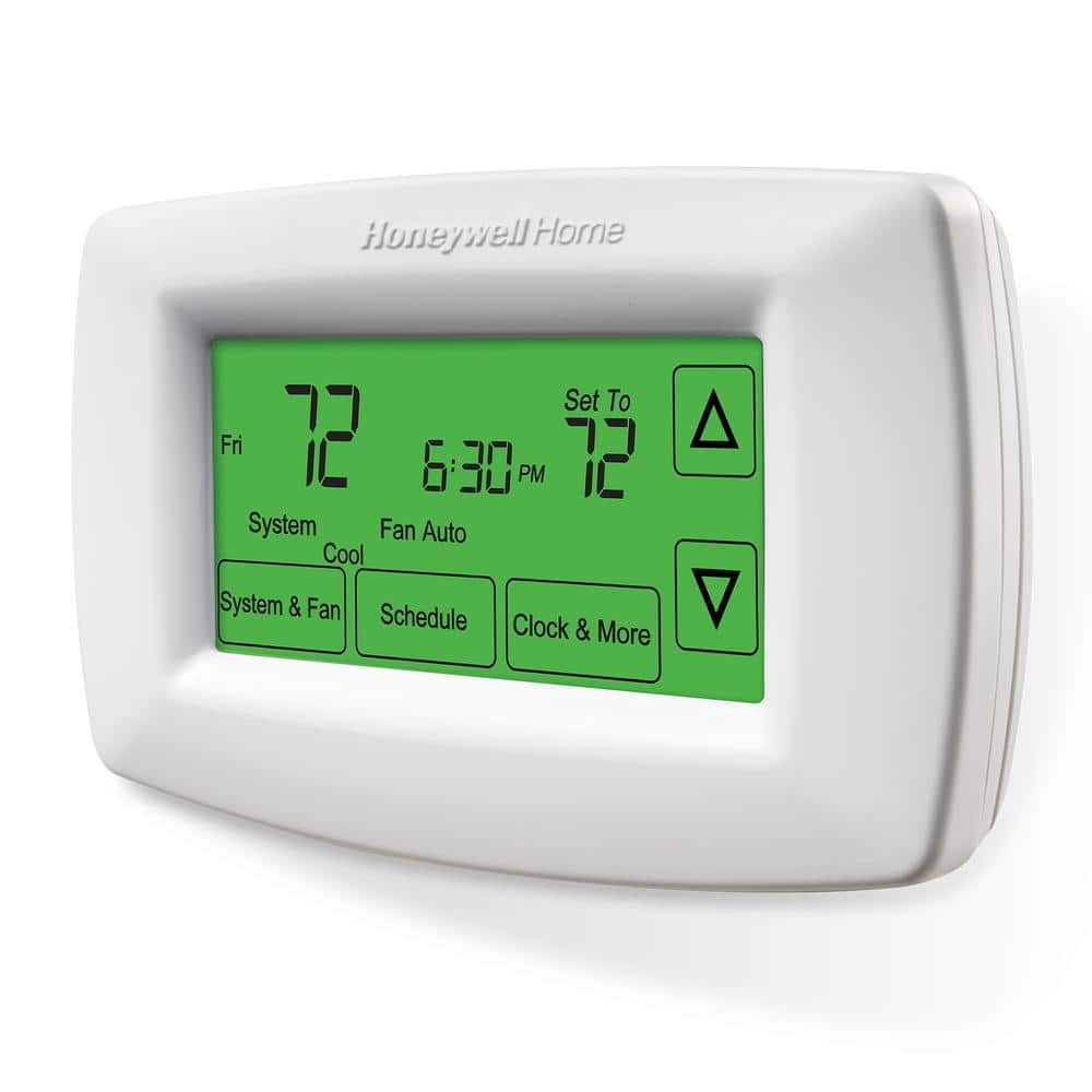 Honeywell Home 7-Day Programmable Thermostat with Touchscreen Display  RTH7600D - The Home Depot