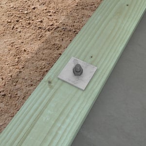 BP 3 in. x 3 in. Hot-Dip Galvanized Bearing Plate with 1/2 in. Bolt Dia.