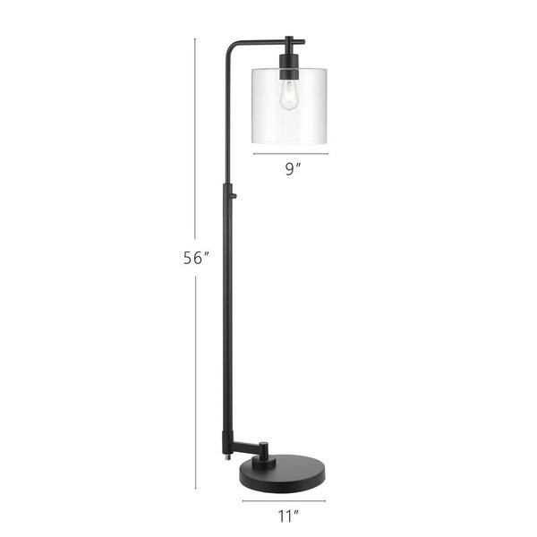 Clear Glass Shade Rotary Switch, Modern Metal Floor Lamps