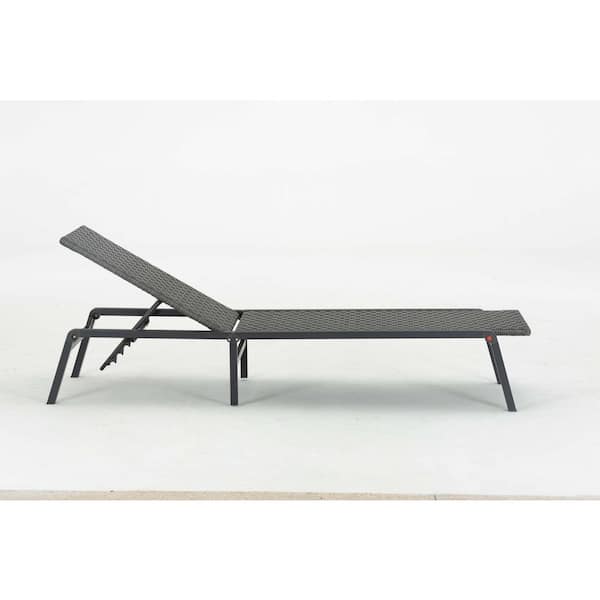 TIRAMISUBEST Wicker Adjustable Outdoor Chaise Lounge