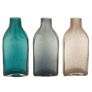 Multi Colored Glass Decorative Vase (Set of 3)
