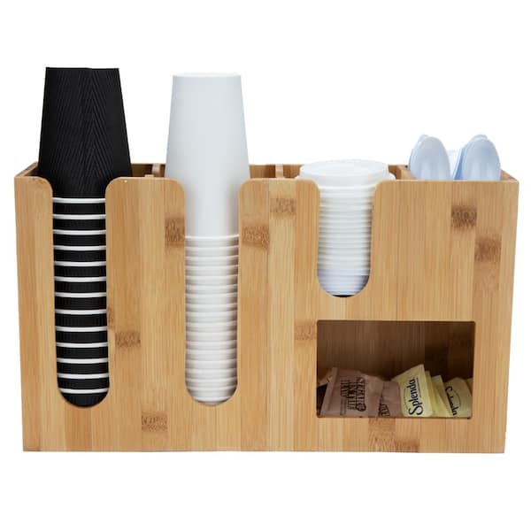 Bamboo Coffee Condiment Organizers