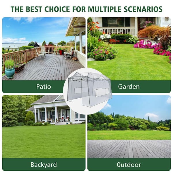 Yardsight 11 ft. W x 8.5 ft. D x 8 ft. H Walk-in Greenhouse Yardsight 11 ft. W x 8.5 ft. D x 8 ft. H Walk-in Greenhouse