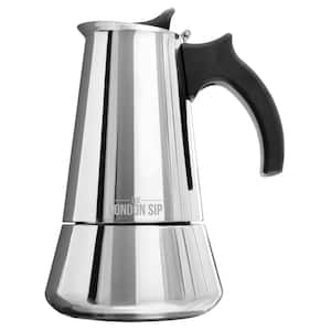 London Sip Stovetop Espresso Maker, Silver, 10-Cup