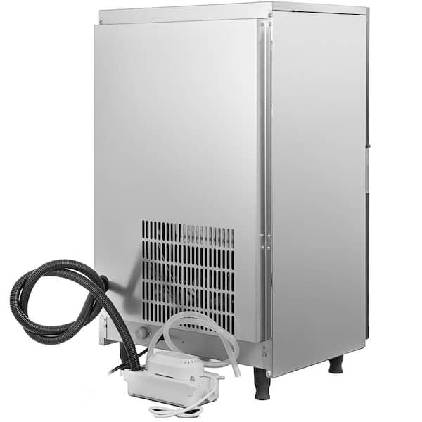 VEVOR 132 lb. / H Stainless Steel Under Counter Freestanding Commercial Ice  Maker with 39 lbs. Storage Bin in Silver ZBJ45KGZNL80-4501V1 - The Home  Depot