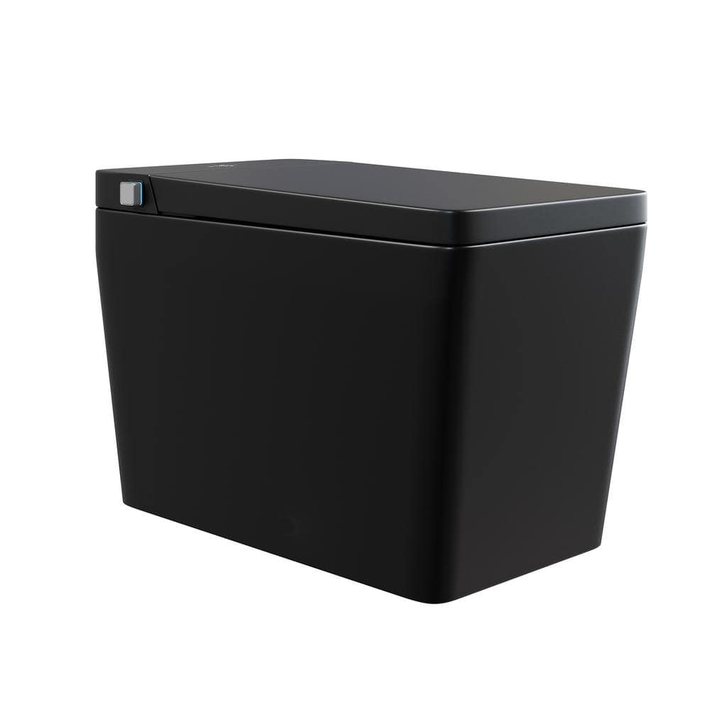 Swiss Madison Concorde Smart 1-Piece 1.28 GPF Single Top Flush Square Toilet in Matte Black