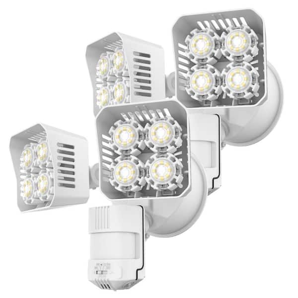 SANSI 36-Watt 3600 Lumens 180-Degree White Motion Sensor Integrated LED 5000K Waterproof Dusk to Dawn Flood Light, 2-Pack