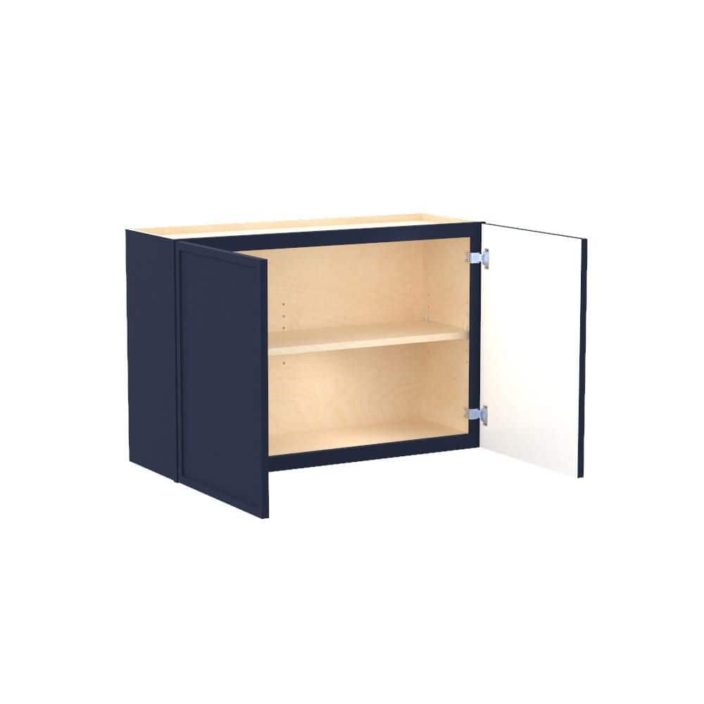 Franklin 33 in. W x 12 in. D x 24 in. H Assembled Plywood Wall Bridge Kitchen Cabinet in Vessel Blue with Soft Close price history on PriceWatchPro