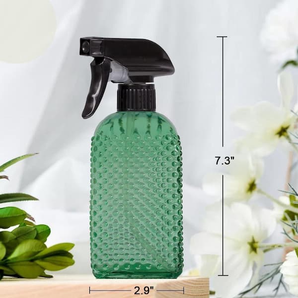 Handheld 12.8oz Cordless Adjustable Nozzle Glass Spray Bottle
