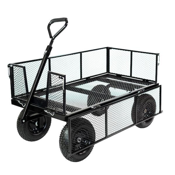 Groundwork 6 Cu. ft. 1,000 lb. Capacity Steel Garden Cart