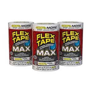 Flex Tape MAX White 8 in. x 25 ft. Strong Rubberized Waterproof Tape (3-Pack)