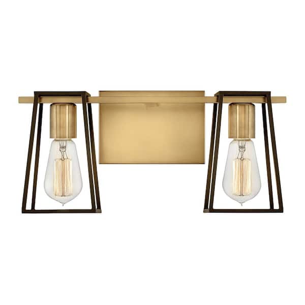 HINKLEY Filmore 16.0 in. 2 Light Heritage Brass Vanity Light