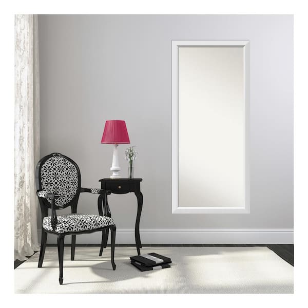 Amanti Art Oversized Rectangle White Modern Mirror (62 in. H x 28 in. W)