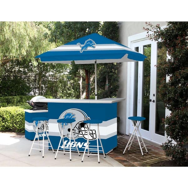 Best of Times Detroit Lions All-Weather Patio Bar Set with 6 ft. Umbrella