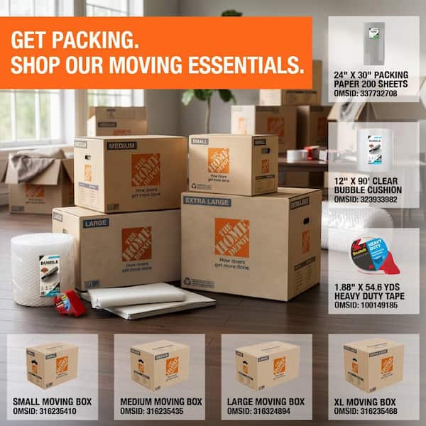 The Home Depot Large Moving, Shipping, Storage Box with Handles LBX