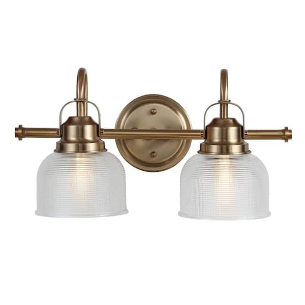 Virginia 5.75 in. 1-light Brass Gold Metal/Glass LED Vanity Light