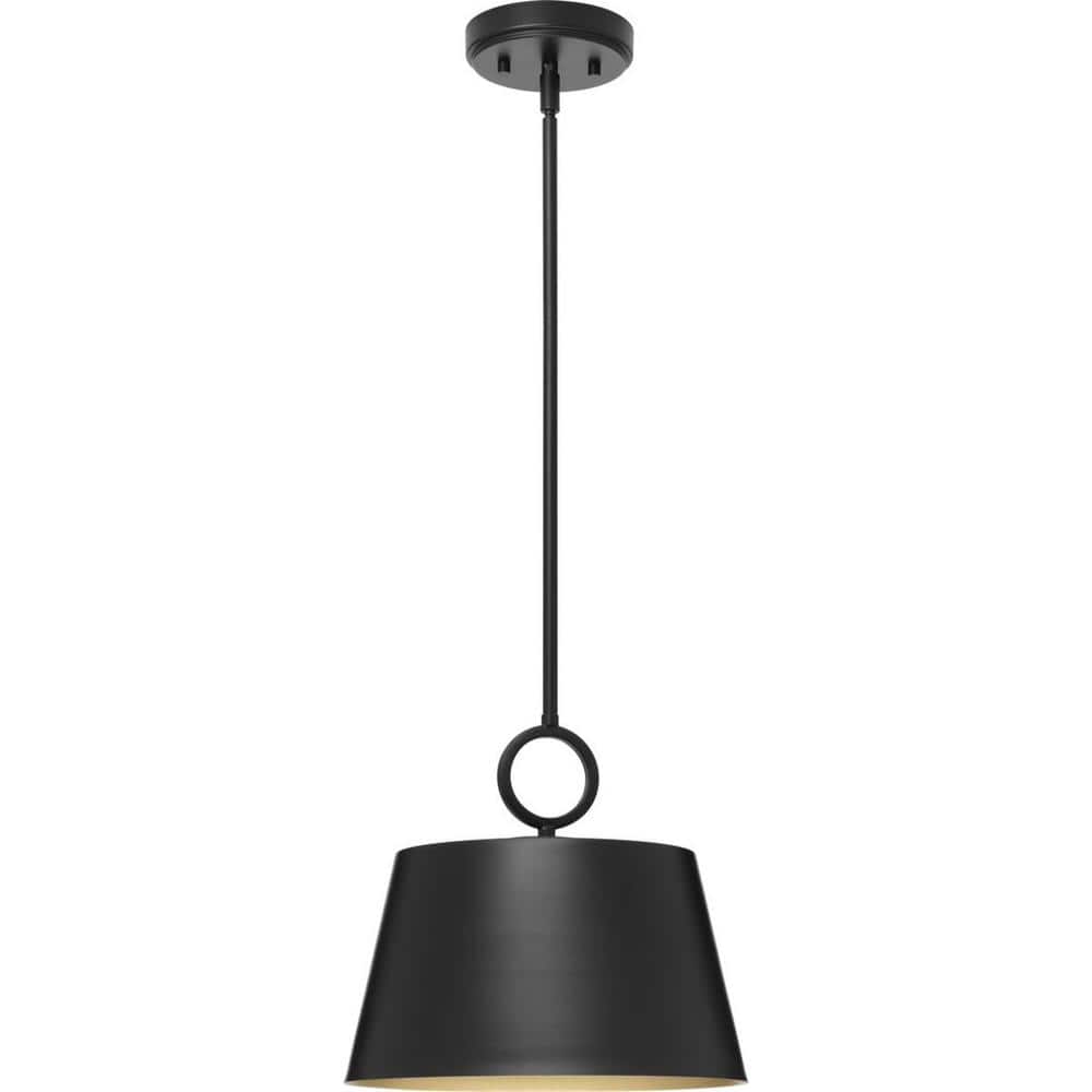 Parkhurst Matte Black and Gold Dome Pendant Light