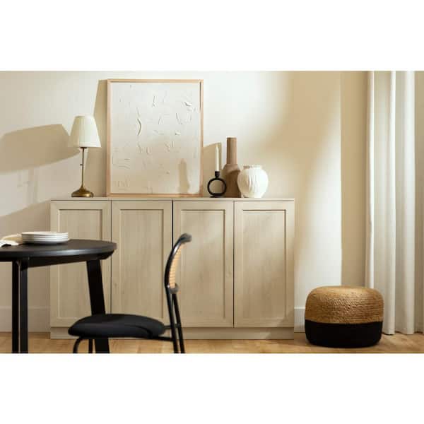 Arum Bleached Oak Particle Board 31.25 in. Sideboard