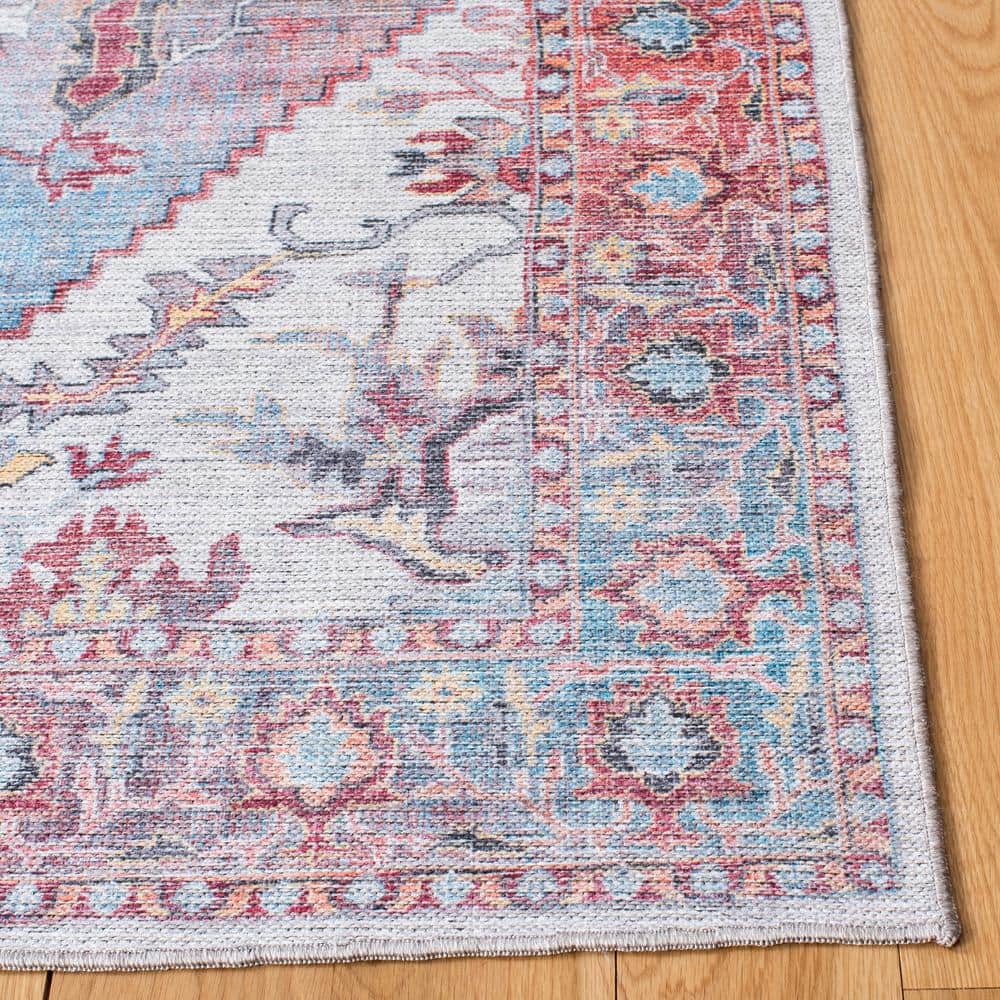 Handmade Red Viscose Chenille 4' x 6' Rectangular Rug