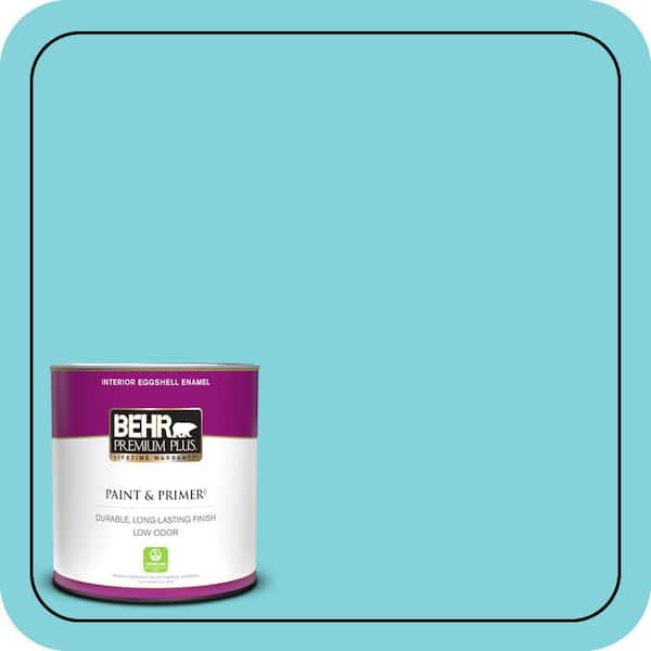 BEHR PREMIUM PLUS 1 qt. #510B-4 Cloudless Eggshell Enamel Low Odor Interior Paint & Primer