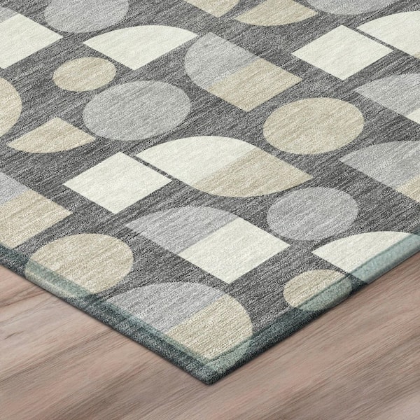 Chantille Machine Washable Indoor/Outdoor Abstract ACN2921 Gray 10 ft. x 14 ft. Area Rug