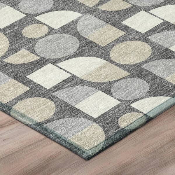Chantille Machine Washable Indoor/Outdoor Abstract ACN2921 Gray 9 ft. x 12 ft. Area Rug