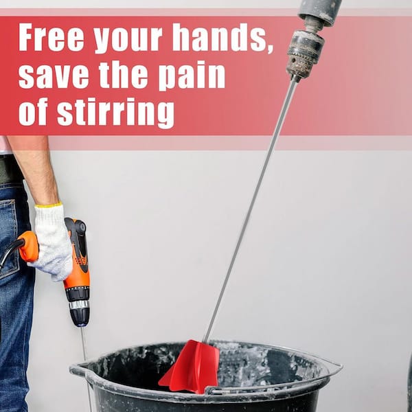 11 in. Paint Stirrer for Drill, Helix Epoxy Mixer for Concrete Resin Silicone, 6-Pack Attachment Paddle