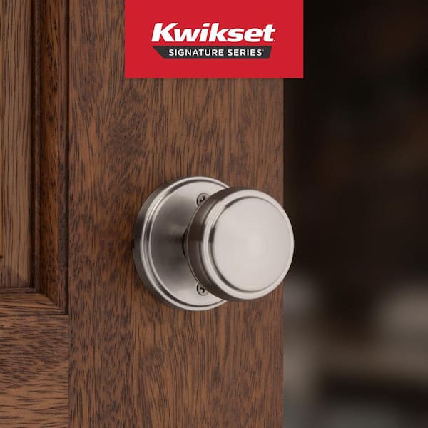 Sora Satin Nickel Round Rose 2.19 in. Half Dummy Round Door Knob