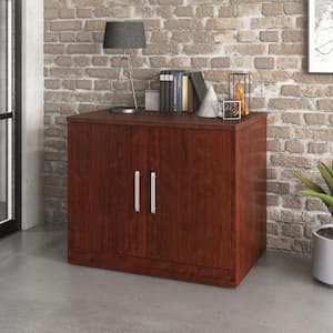 Affirm Classic Cherry Office Accent Cabinet with 2-Doors and Melamine Top