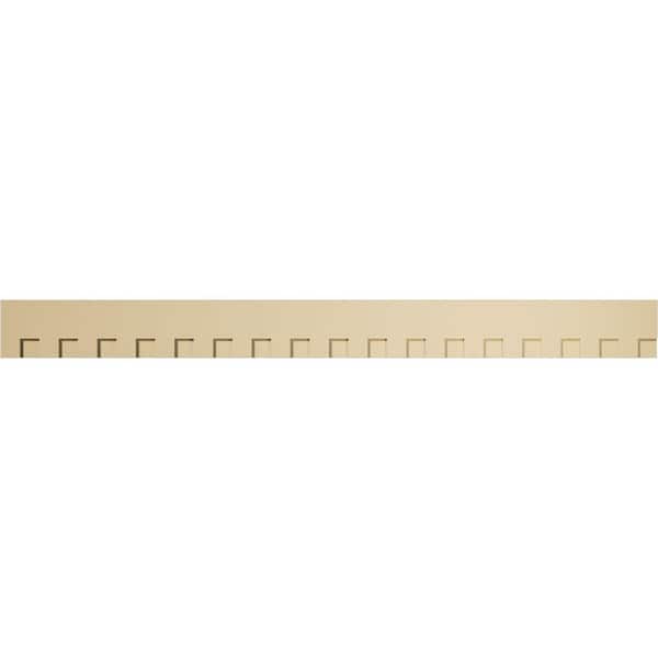 Ekena Millwork 1 in. D x 8 in. W x 90.625 in. L Primed Polyurethane Panel Moulding