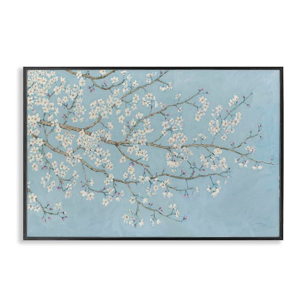 Delicate Apple Blossoms by Wellington Studio Black Framed Nature Giclee Art Print 20 in. x 30 in.