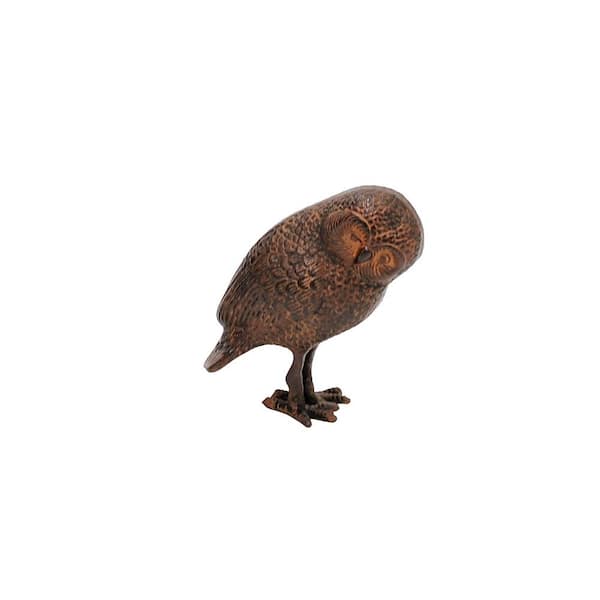 Achla Designs Indoor Outdoor Saw Whet Owl Statue, 6.75 in. Tall, Rustic Bronze Painted Finish