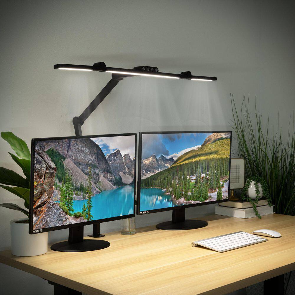 29 in. Black Dimmable LED Desk Lamp with Adjustable Swing Arms price history on PriceWatchPro