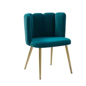 Bona Turquoise Side Chair with Tufted Back