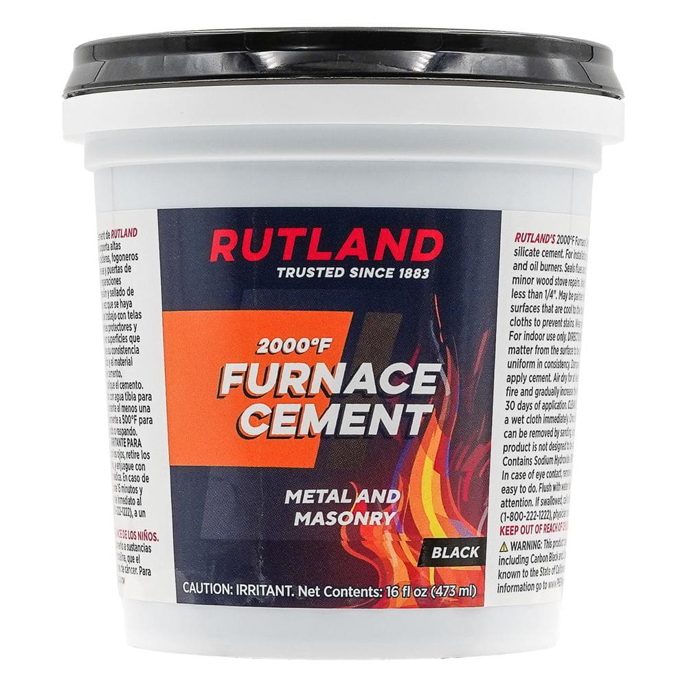 Rutland 16 fl. oz. Black Furnace Cement Tub 64 - The Home Depot