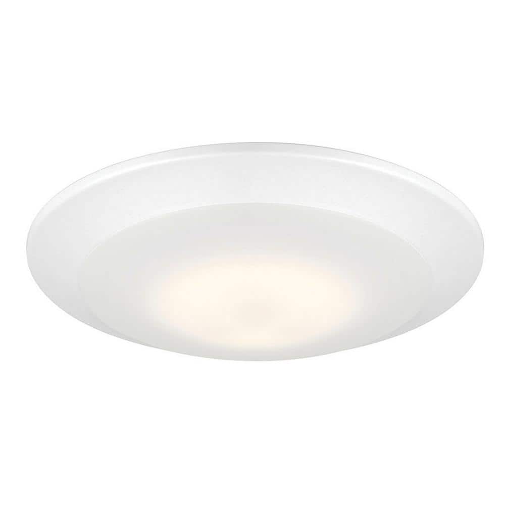7-Inch White Aluminum LED Flush Mount Ceiling Light, 6-Pack