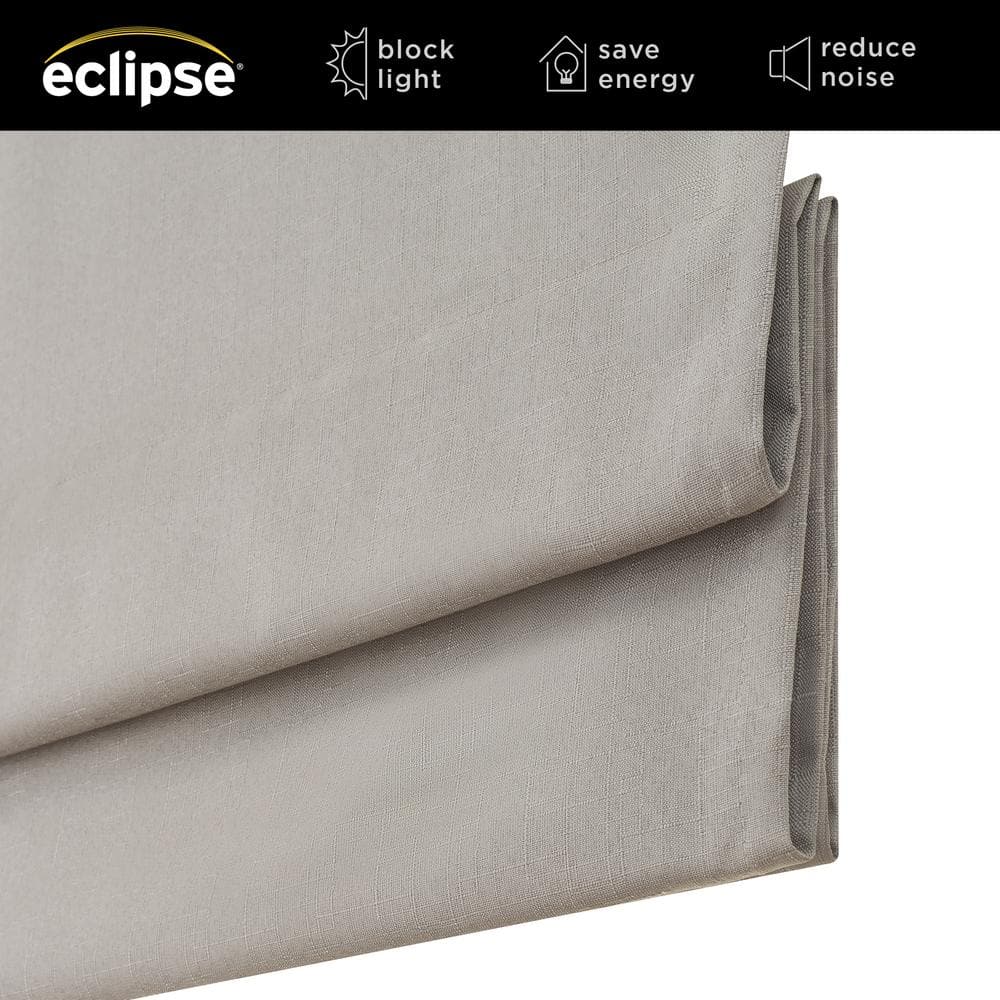 Gray Cordless Blackout Fabric Roman Shade 23x64