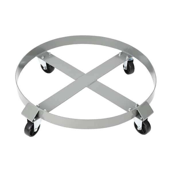55 gal. Drum/Barrel Dolly 2-Pack-1000 lb. Capacity Heavy-Duty Steel with 4-Swivel Casters and Cross Braces