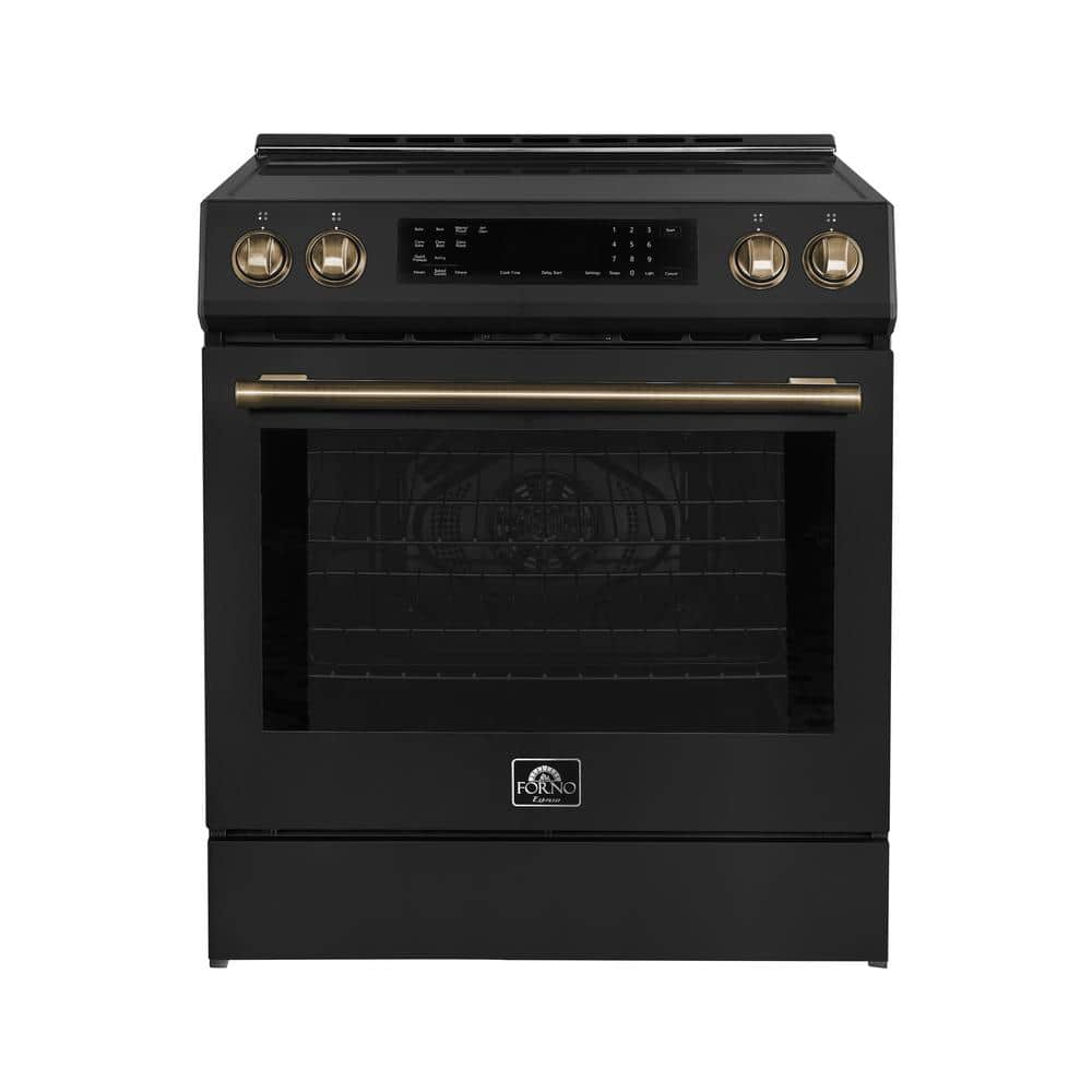 Forno Espresso Donatello 30 in. Slide-In Induction Range Black 4 Element  FFSIN0905-30BLK - The Home Depot