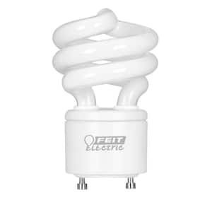 60-Watt Equivalent T3 Spiral Non-Dimmable GU24 Base Compact Fluorescent CFL Light Bulb, Cool White 4100K