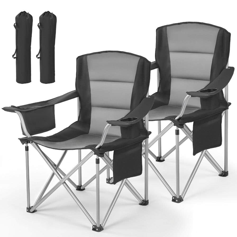2-Pack Oversized Heavy Duty Camping Chairs, 450lbs, Padded Armrest, Cooler & Side Pocket price history on PriceWatchPro