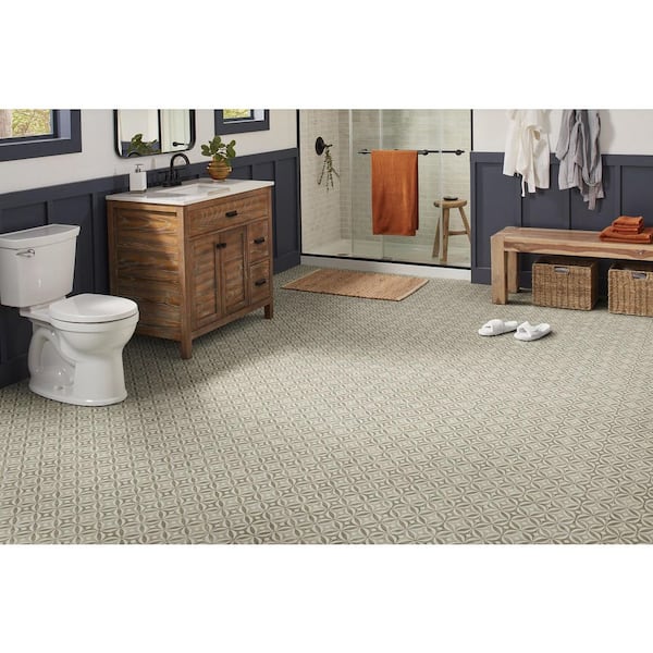 Steele Sage Residential Vinyl Sheet Flooring 10 MIL(12 ft. Wide x Cut to Length)