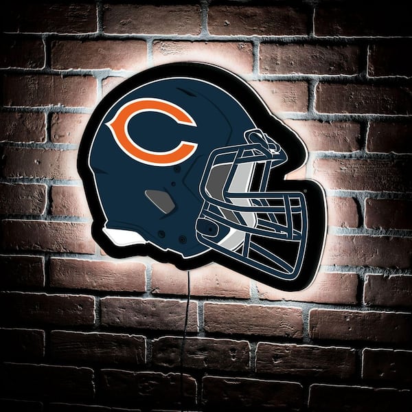 Evergreen Chicago Bears Helmet 19 in. x 15 in. Plug-in LED Lighted Sign  8LED3805HMT - The Home Depot