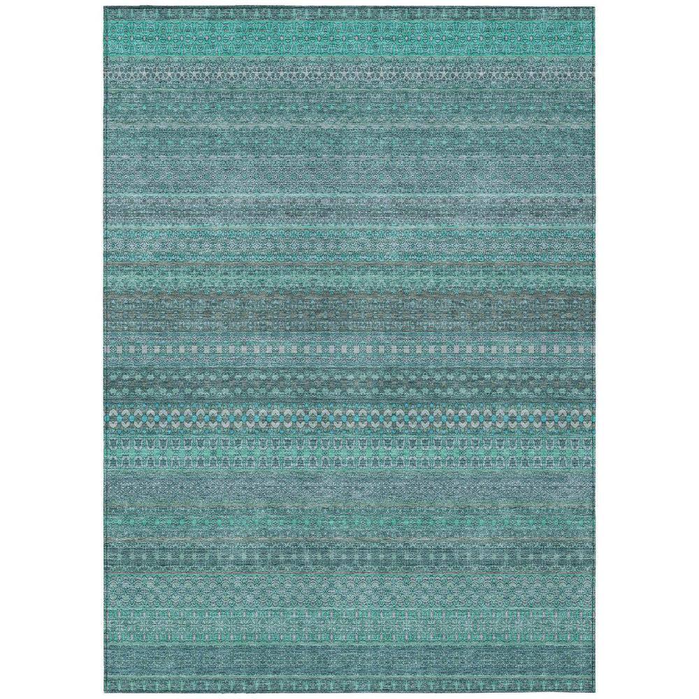 Turquoise 9 ft. x 12 ft. Woven Striped Polyester Rectangle Indoor/Outdoor Area Rug price history on PriceWatchPro