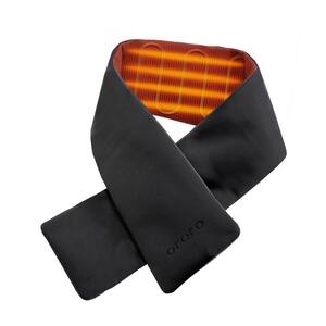 Unisex Gray Cordless Heated Scarf with Adjustable Warmth, Lithium-Ion Battery and Charger Included