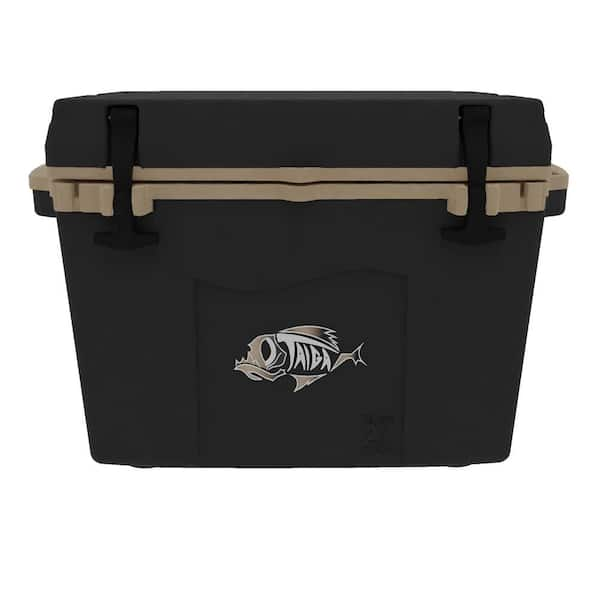 27 Quart Cooler in Black and Tan