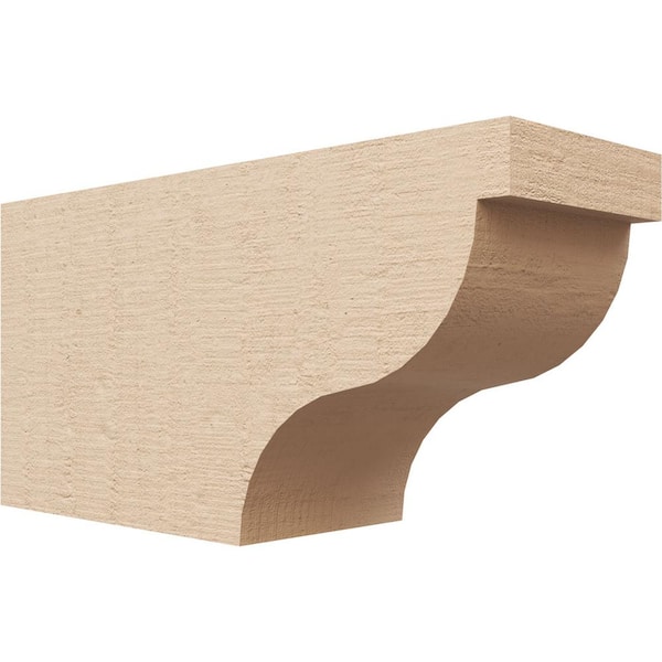 Ekena Millwork 4-in. x 6-in. x 12-in. Garner Woodgrain, Primed Tan Timberthane Polyurethane Rafter Tail Brace