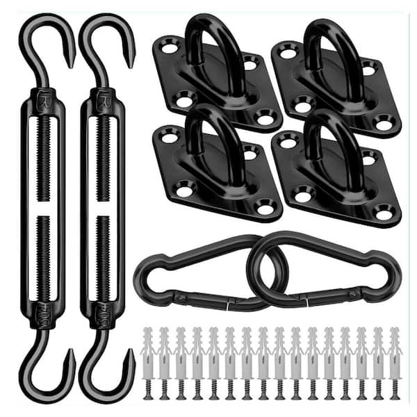 6-inch stainless steel shade sail mounting hardware, suitable for rectangular and triangular shade sails, 40-Pieces